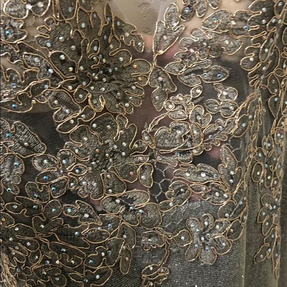 Jovani Silver Dress 💎 - Picture 3 of 8